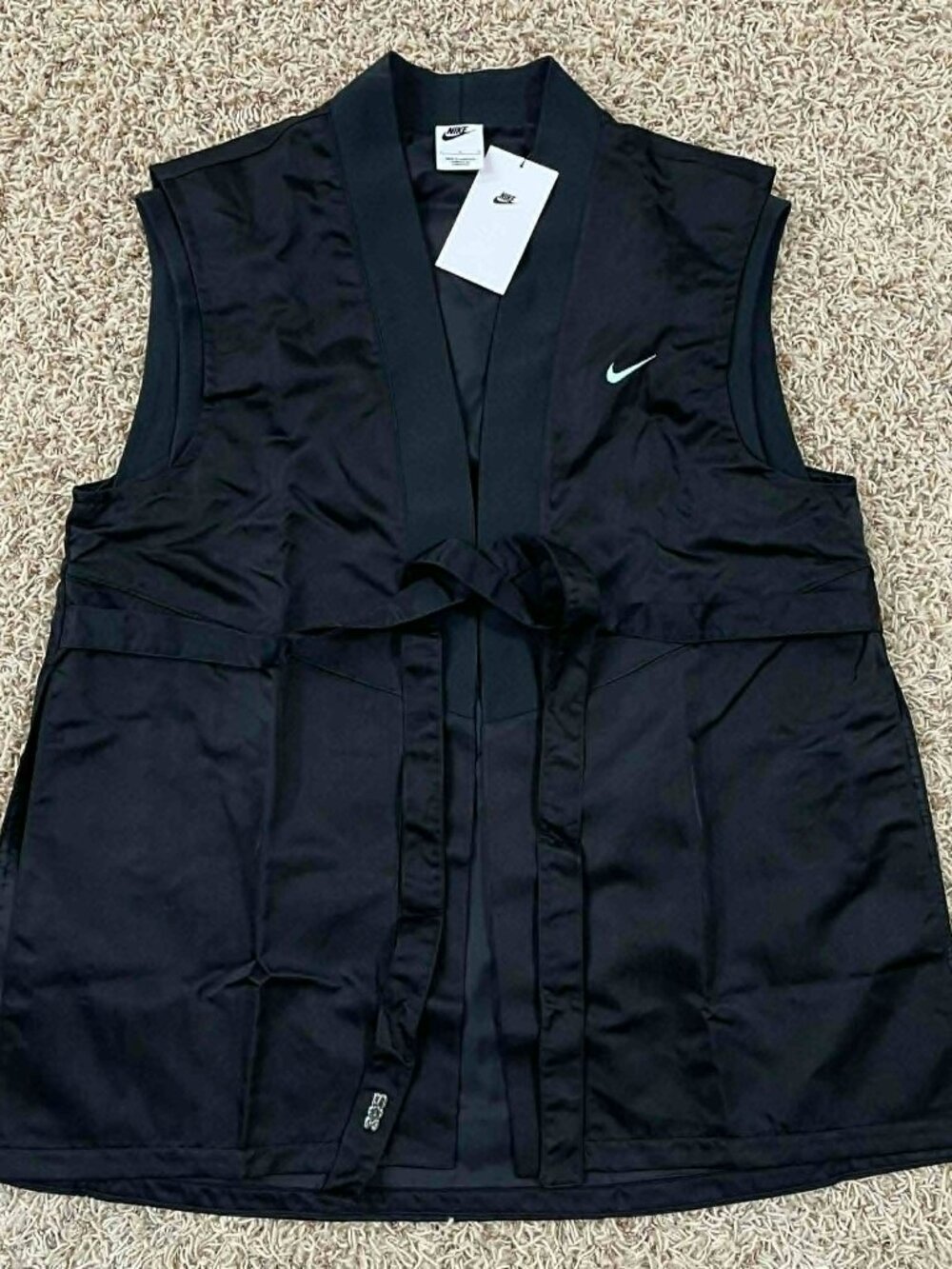 Nike Serena Williams Design Crew Wrap Top Black HM4958-010, Women's Large (New)